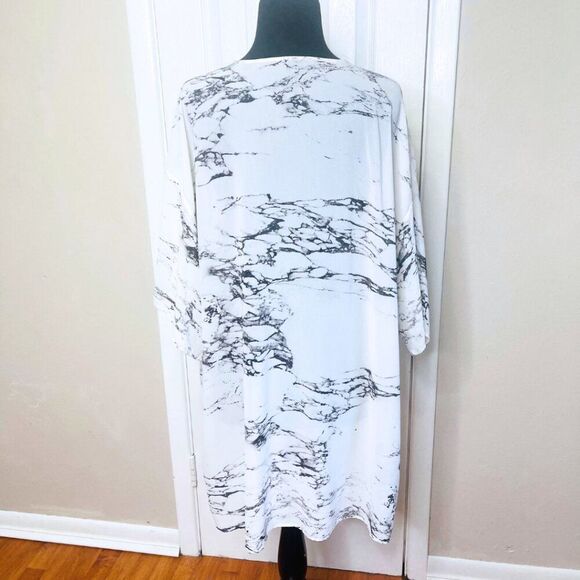 Women's Cardigan, Kimono, Marbled Print - Picture 4 of 12